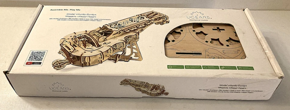 UGears Hurdy-Gurdy Wooden 3D Mechanical MUSICAL! Model Kit New in Open Box - Image 2 of 4