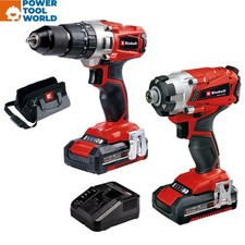 Einhell Power X-Change 18v Cordless Drill & Impact Driver Twin Pack Tool Kit ...
