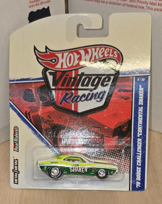 5-26 HOT WHEELS Vintage Racing #6 70 Dodge Challenger Continental Real Riders