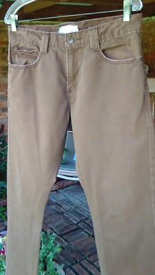 Mens W32 L32 Levis SilverTab Brown STRAIGHT AND SLIM Chinos. Pants 