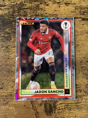 2022-23 Topps Merlin Chrome UEFA UCL Jadon Sancho Vintage Merlin Refractor #101