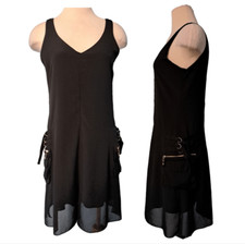 Vintage Equatore Funky Gothic Vampiress Minimalist Dress Small Size Tag Missing