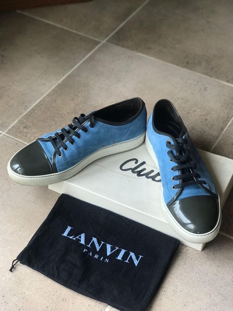 LANVIN MEN'S DBB1 SKY BLUE SNEAKERS 