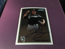 2010 Bowman Chrome Prospects Marlins Baseball Card #BCP186B Jhan Marinez AU Auto
