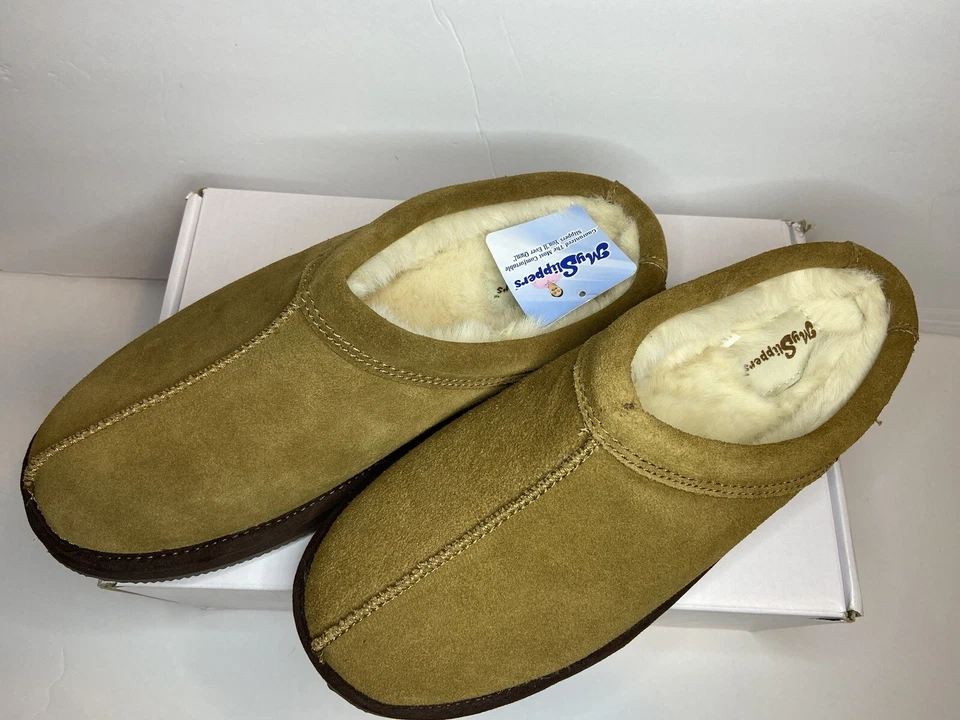 Zapatillas sin cordones MySlippers para hombre, talla 8, marrón castaño, nuevas en caja original Foto 4 de 4