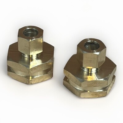 2PCS 3/8'' OD Compression X 3/4'' GHT Female Garden Hose Thread Brass Connectors w