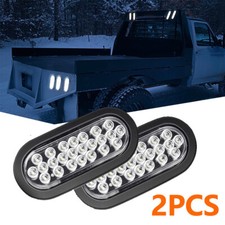 2x 6 Oval White 24 LED Trailer Truck Reverse ...