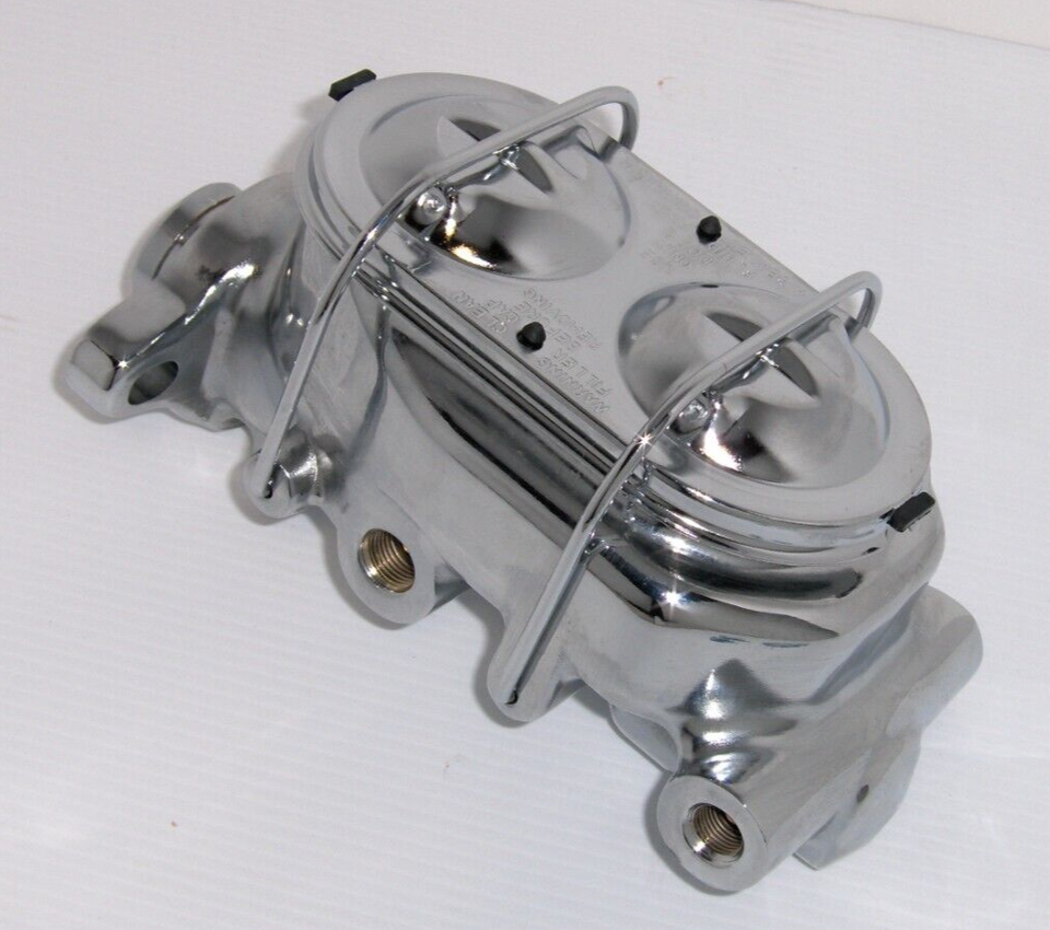 Chrome Aluminum 1-1/8" Bore Master Cylinder Universal GM Street Rod ...