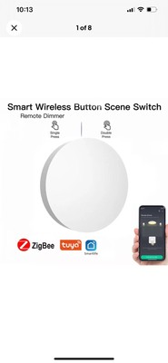Tuya ZigBee Smart Button Scene Switch Intelligent Wireless Remote on Off Key