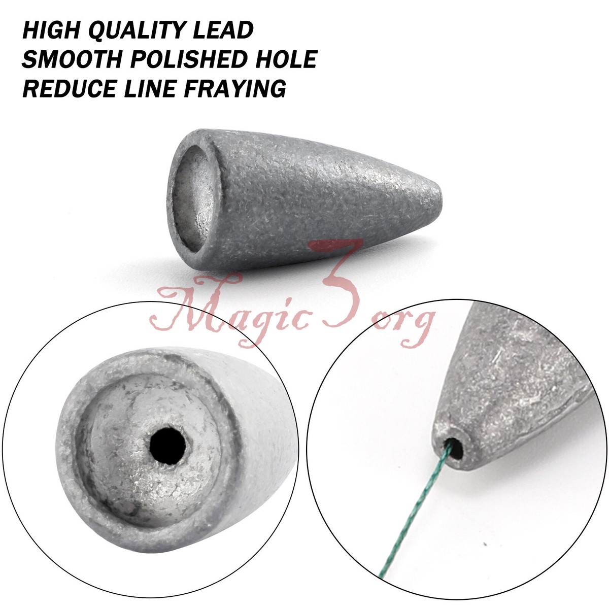 Fishing Sinkers Bullet Sinkers Fishing Weights 30pc Mixed Set (1