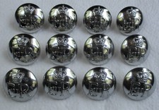 12x OBSOLETE British:"ARMY CONSTABULARY & FIRE BRIGADE BUTTONS"(24mm, 1980s Era)