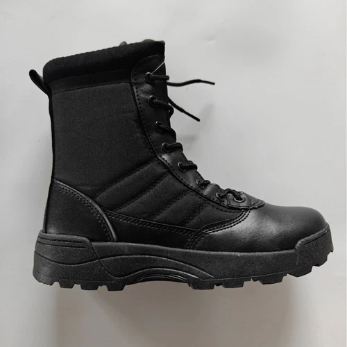 Herren Hoch Reißverschluss Seite Schnürung Outdoor Freizeit Wüste Stiefel Wanderschuhe Größe - Bild 4 von 12