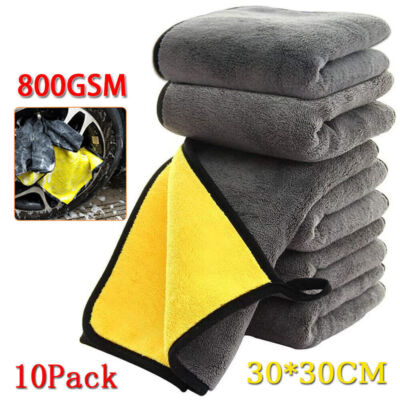 10Pack 800 GSM 30x30cm Mikrofasertuch Poliertuch Trockentuch Microfaser DHL