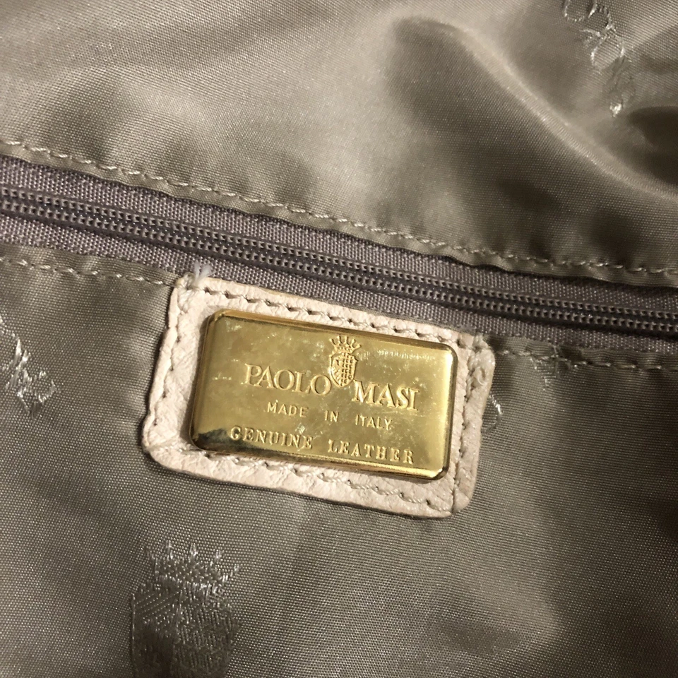 Paolo Masi желтовато-коричневый светло-коричневый сумка с короткими ручками ручная сумка сделано в Италии кожи редкая высокого качества - Изображение 2 из 4