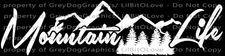  2- Mountain Life Trees Vinyl Decal Sticker Mountains Mini 21 colors to chose