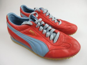 puma red leather shoes
