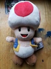 Nintendo Super Mario Red Toad All Star Buddy 8" Stuffed Plush Doll