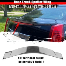 For Cadillac CTS Sedan 2008-2013 2011 Car Rear Trunk Spoiler Wing Glossy Black