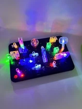 Laser Pegs 3D Lite Light Board Storage Case Clear Pegs Power Base *Works*