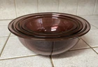 Pyrex Cranberry Amethyst Nesting Mixing Bowls # 322, 323 & 325 - OSC