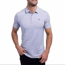 TravisMathew Mens Performance Polo Light Heat...