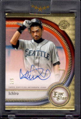 ICHIRO 2025 Topps Five Star #FSA-I Red Autograph Auto #2/5 Seattle