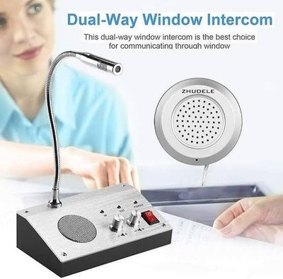 Retevis RT-9908 Dual-Way Counter Interphone Window Speaker System Noise-Free