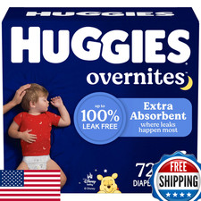 Huggies Size 6 Overnites Baby Diapers Overnight Diapers Size 6 35 Lbs 72 Ct