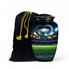 Philadelphia Eagles Football Theme Style Black Keepsake Urn with Bag For Adult