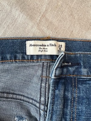 Abercrombie Women s  The Mom High Rise  Ankle Jeans, Size 28