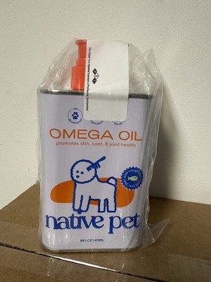 Native Pet Omega 3 Fish Oil for Dogs & Cats - 16 oz - EXP 12/2026