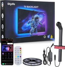16.4Ft TV LED Backlight with AR Sensors Sync to 65-75 Inch Tvs Upgraded , Smar