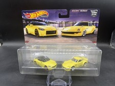 🦨Hot Wheels YELLOW NISSAN Z PROTO & FAIRLADY Premium Car Culture Twin 2 Pack🦨