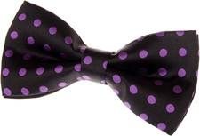Classic Polka Dots Woven Microfiber Pre-tied Bow Tie 5" 