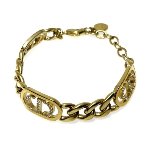 DIOR Y0625 Bracciale Usatotian Chri Di Cdgo Logocato Placca Stras Mar Oroielli