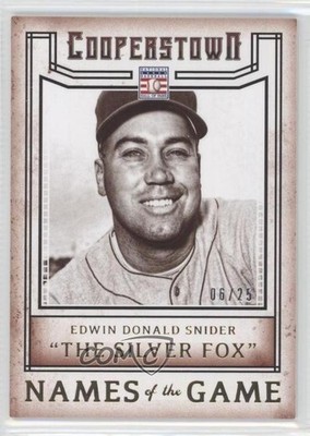 2015 Panini Cooperstown Names of the Game Gold 6/25 Duke Snider #45 HOF 3h2