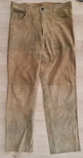 Spieth & Wensky Lederhose Antik Ziegenvelour 52 XL  beige braun Vintage Gut