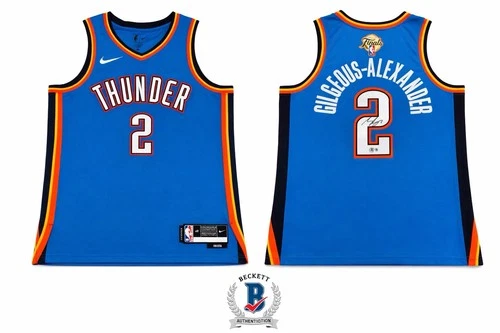 Shai Gilgeous Alexander Signed 2025 NBA Finals Jersey Thunder Beckett BAS COA