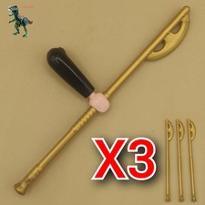 X3 Playmobil lanza dorada - hacha curva larga - soldado egipcio - guerrero arabe
