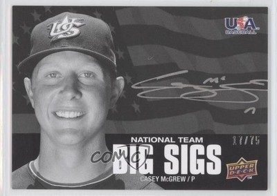 2009 USA Baseball Box Set Big Sigs National Team 17/75 Casey McGrew Auto 0l1