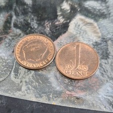 Netherlands 1 Cent Coin 1966 Bronze Uncertified BN Color Ungraded
