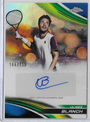 2025 Topps Chrome Tennis Ulises Blanch Blue Refractor Auto Autograph #144/150