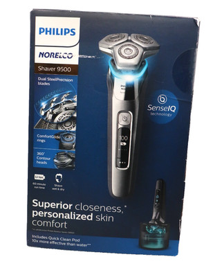 Philips Norelco Shaver 9500 Rechargeable Wet/Dry Electric Shaver Quick Clean NEW