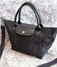 Longchamp Le Pliage Neo Nylon Tote Bag Nera Moda Borsa a Mano Autentica