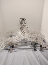 Lot Of 15 Vintage Clear Plastic Design Hangers