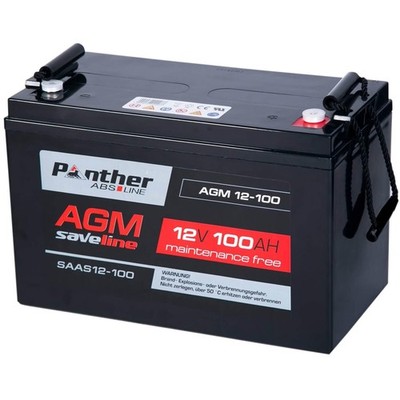 Panther Bleiakku AGM 100Ah 12V Batterie Wohnmobil USV Notstrom Solar 110Ah 120Ah