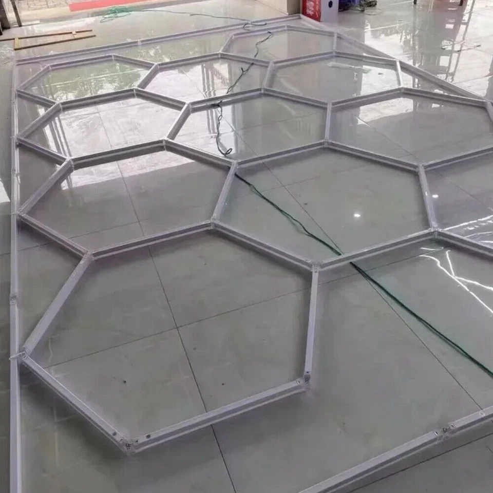 14x Lámpara LED hexagonal tubos taller garaje pared techo lámpara iluminación DE - Imagen 4 de 4