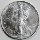 1993 American Silver Eagle (BU) - AUTHENTIC - In a Capsule to Protect It!