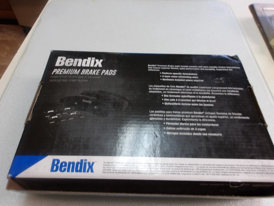 Pastillas de freno de cerámica Bendix Premium para vehículos Chevrolet Gmc Isuzu Oldsmobile Foto 4 de 4