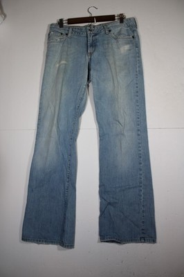 Lucky Brand Lolita Block Medium Wash Denim Jean Boho Retro Preppy Size 10 FLAW